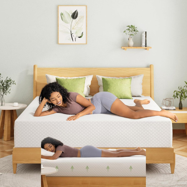 Queen Size 10” Memory Foam Mattress EGOHOME Medium Firm 80×60 Comfortable Sleep