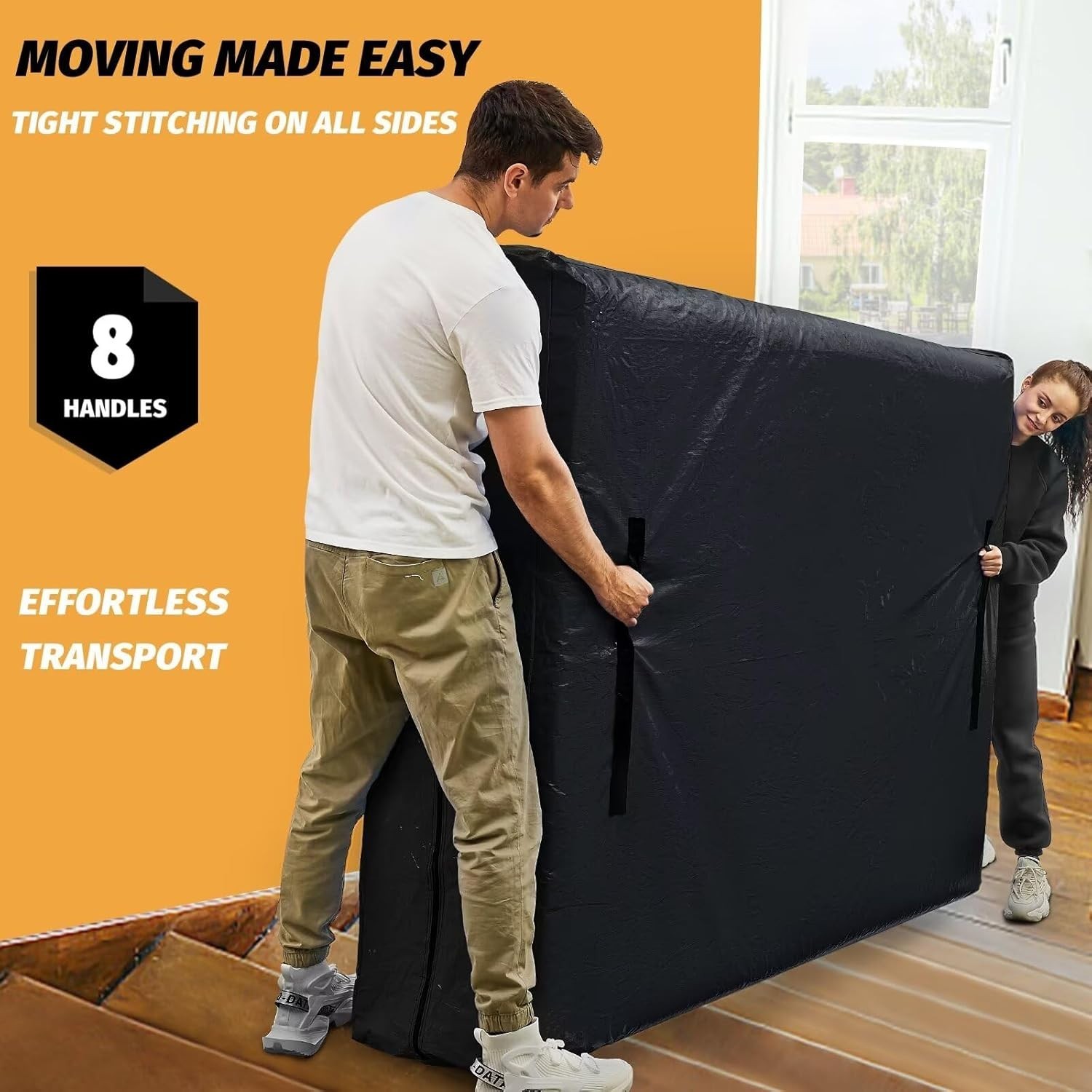 Extra Thick Full Size Mattress Bags with Handles, 2 Pack