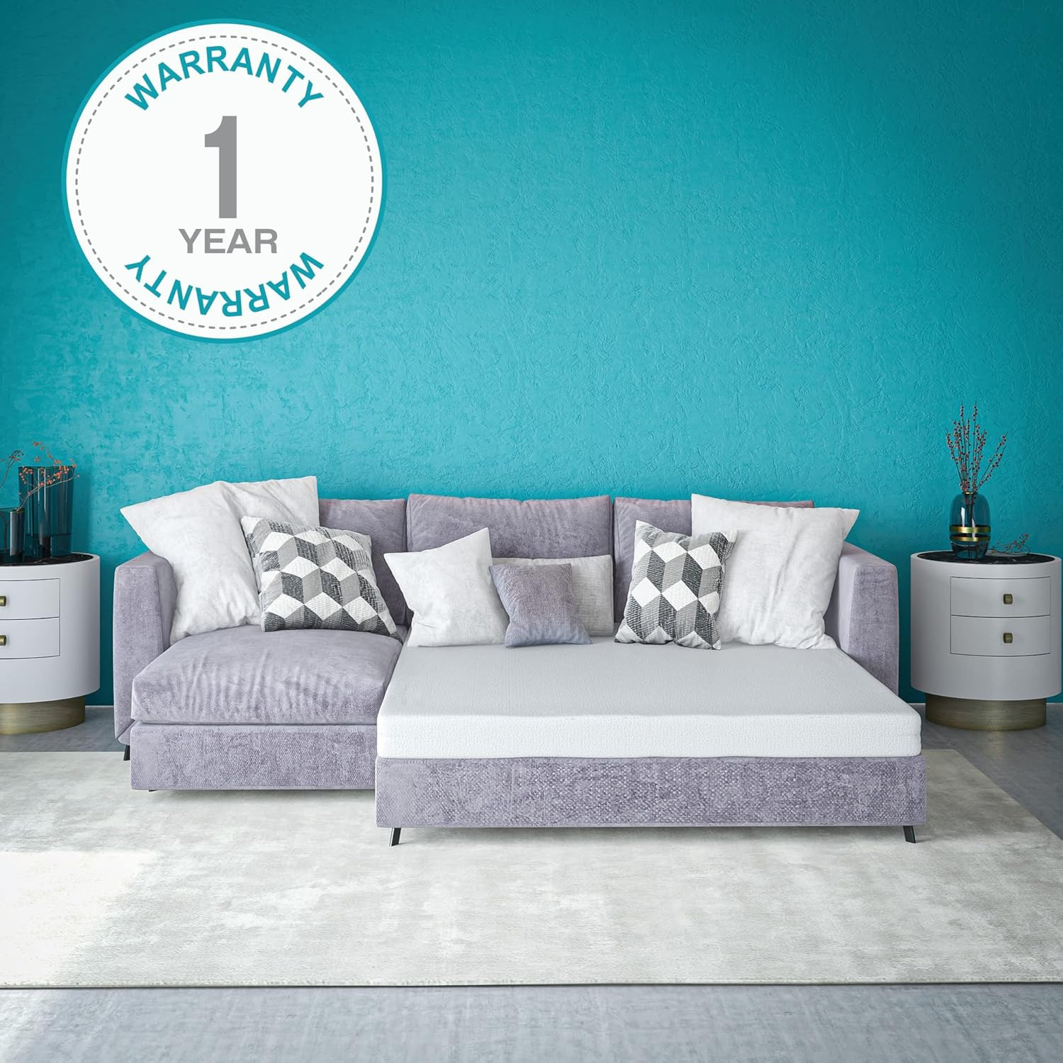 Classic Brands 4.5-Inch Plush Memory Foam Replacement Mattress for Sleeper Sofa