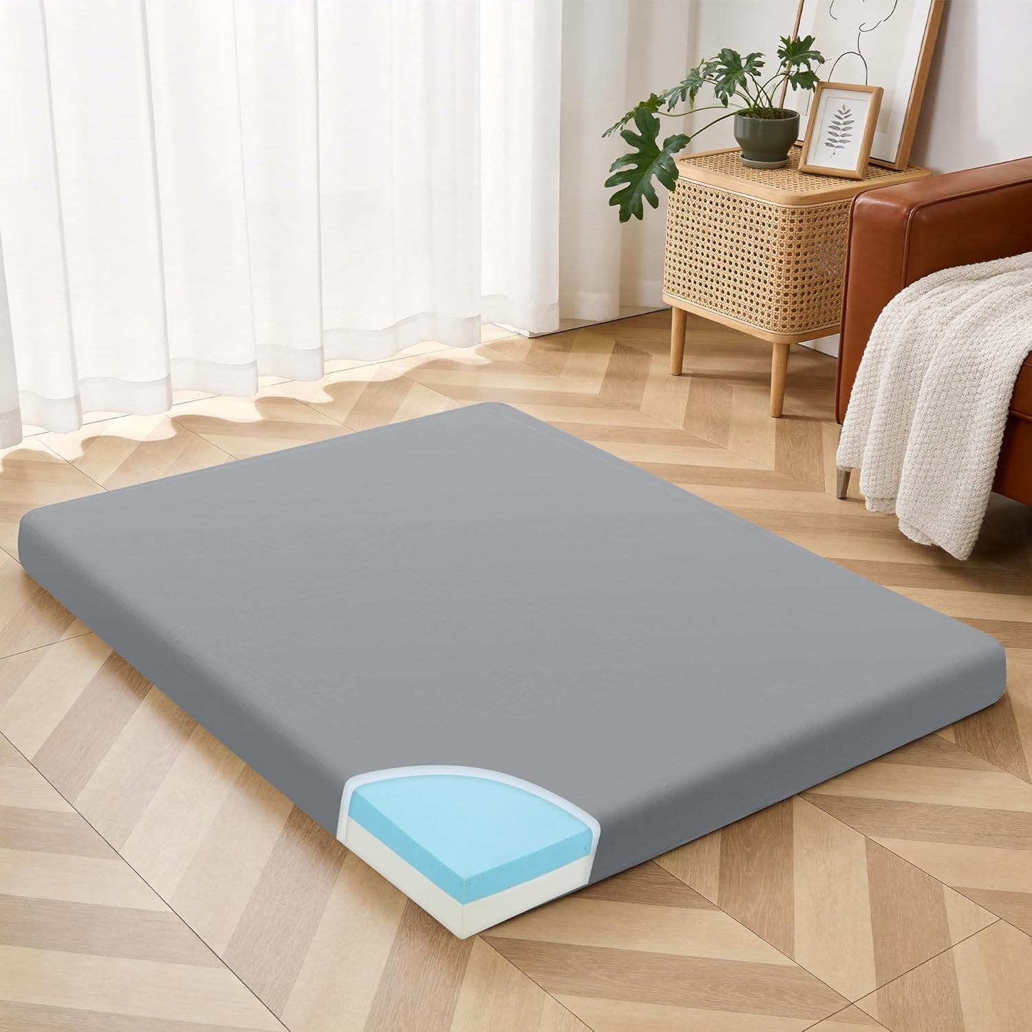 Japanese Floor Mattr Futon, 6″ Thi Tati Sleeping Pad with