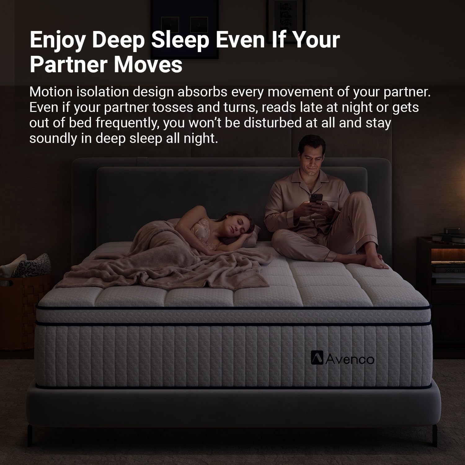 King Mattress 12 inch, King Hybrid Mattress with Individual Pocket Spring and…
