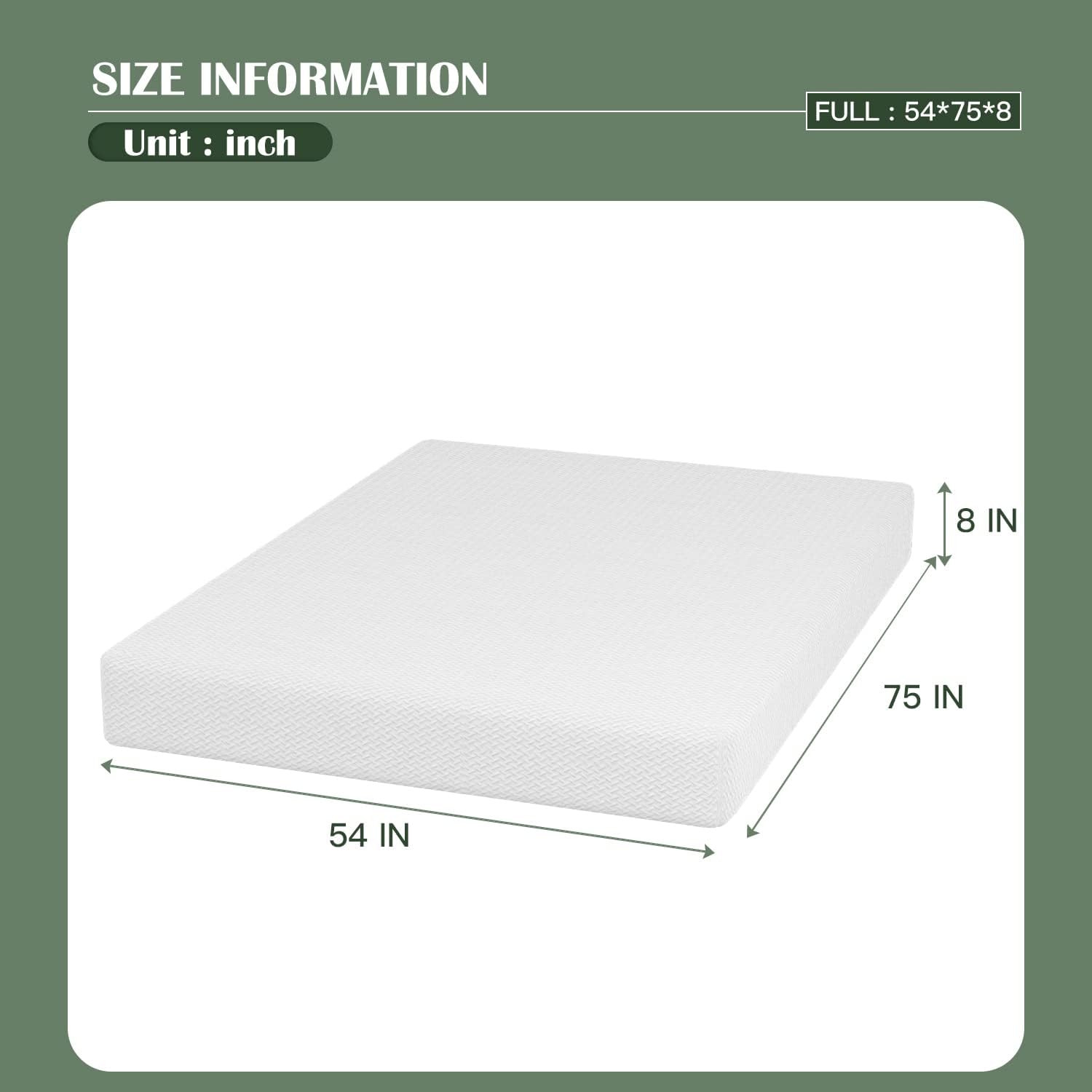 Base Foam Mattress 8 Inch Mattress, Certipur-Us Certified,Breathable Bed Mattres
