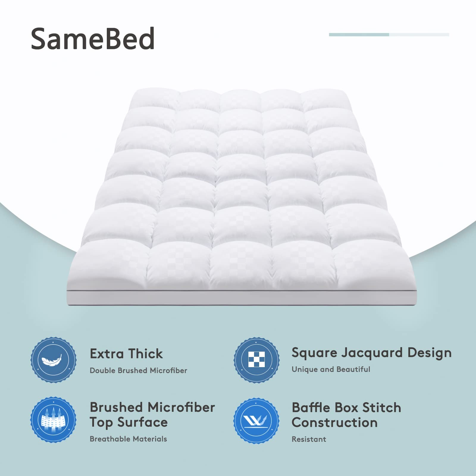 Mattress Topper King,Extra Thick Mattress Pad Cover for Back Pain,Cooling Mat…