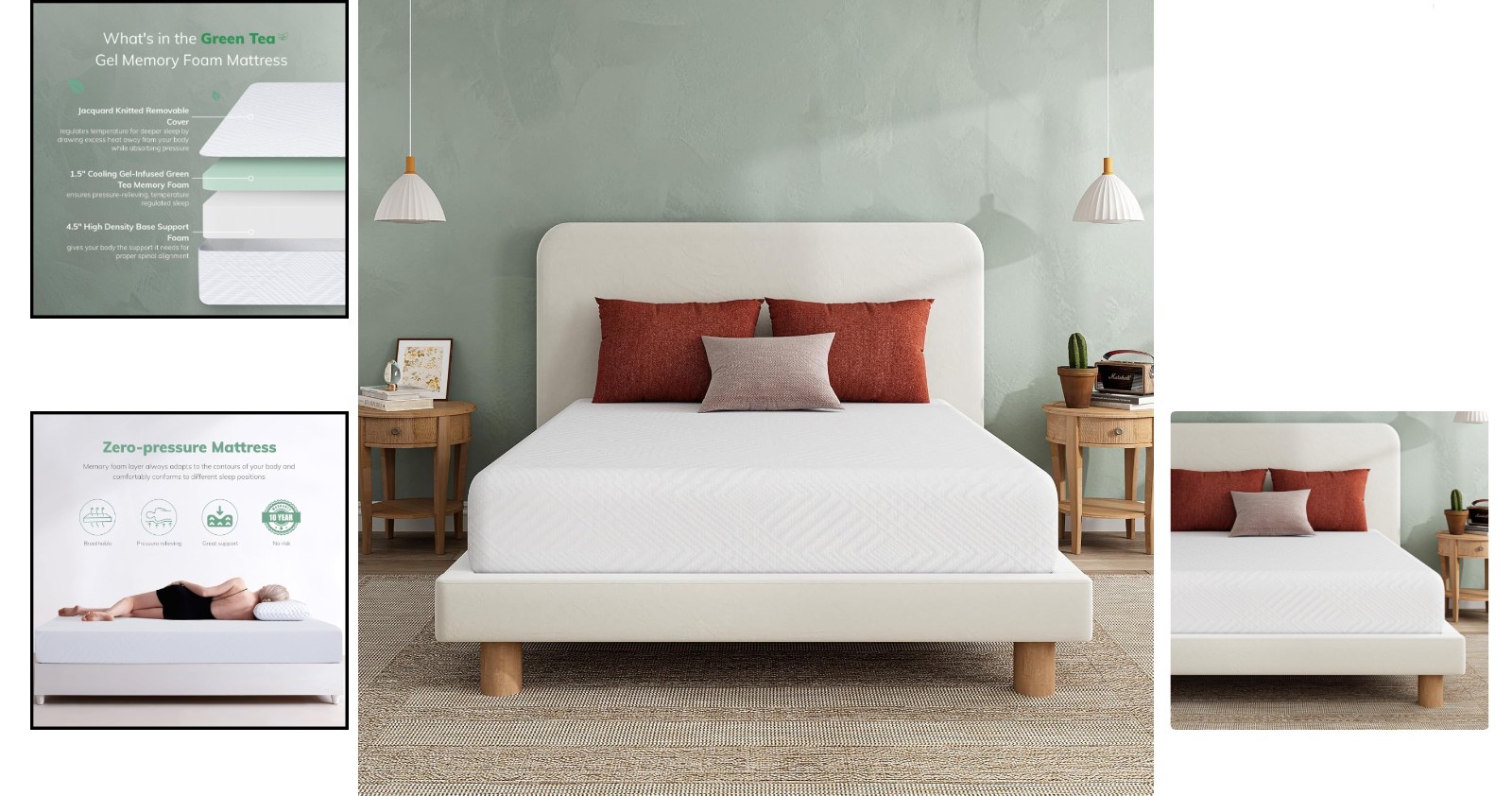 Eco-Friendly 6-Inch Gel Memory Foam Mattress – CertiPUR Certified & Medium Firm