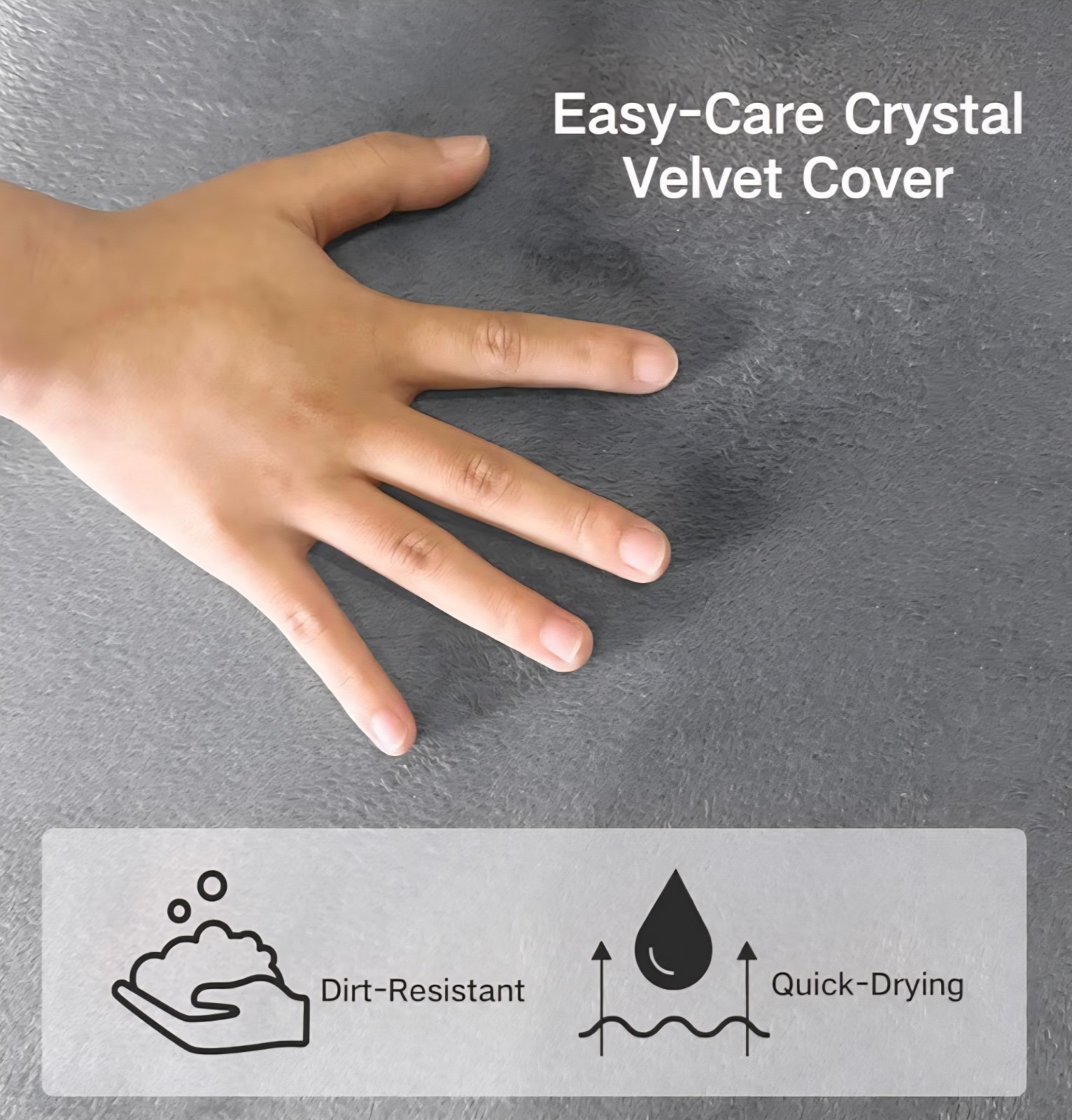 Tri-Fold Memory Foam Mattress 6″ Twin Reversible Folding Topper with Cover, Gray