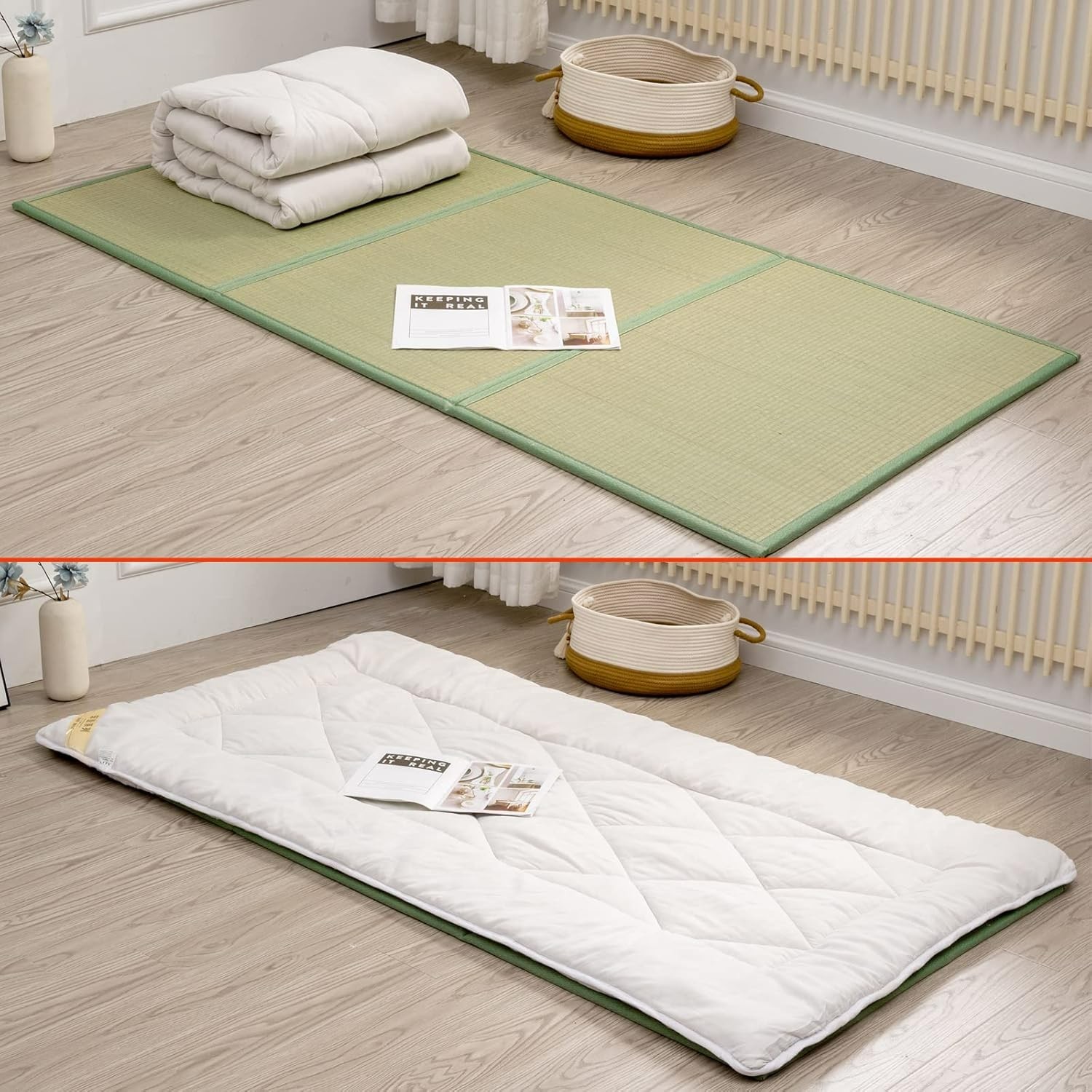 Tatami Mat (Twin 79″ x 39″ x 0.5″), Japanese Traditional Tatami Mattress#2117DY1
