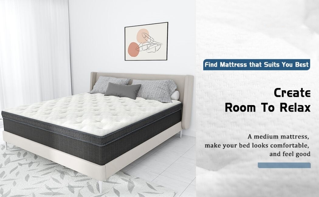 10″12″14″ Gel Memory Foam Mattress Luxury Hybrid Spring Twin Full Queen King