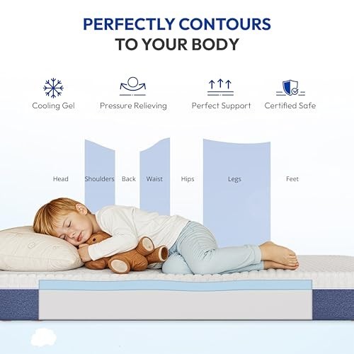 6″ Firm Gel Memory Foam Full Mattress in a Box, Pressure Relief & Spinal Support