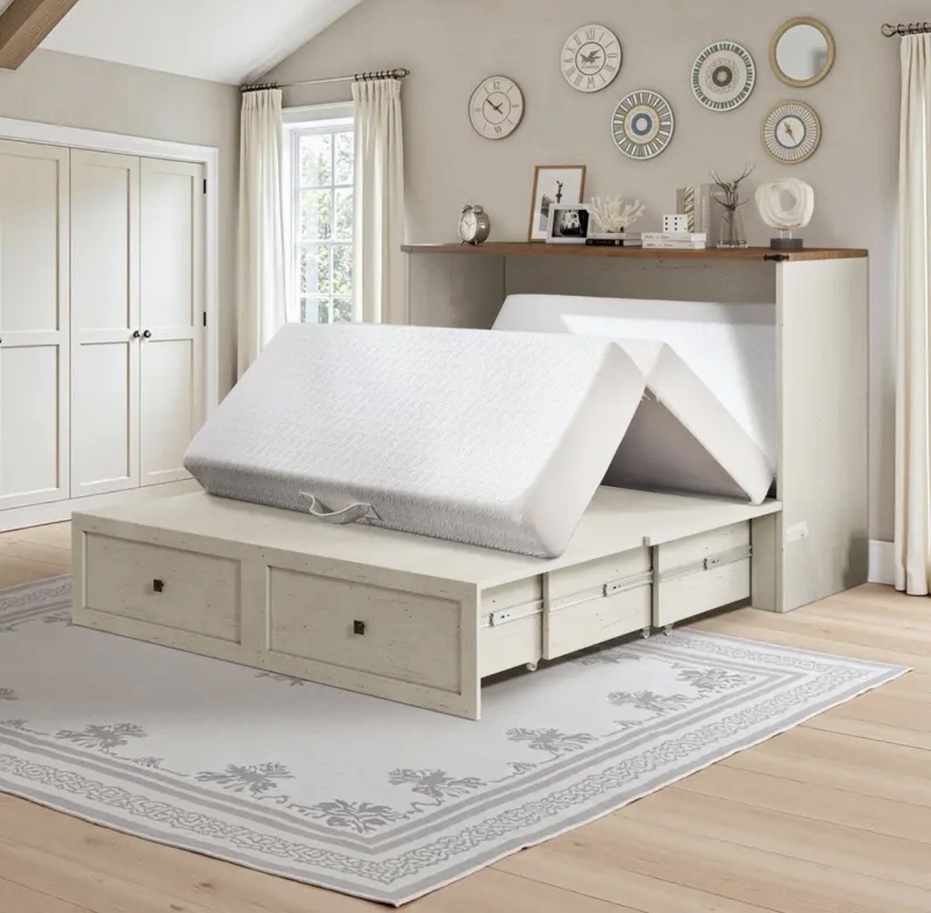 Murphy Bed with 6 Memory Foam Mattress