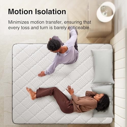 Twin XL Hybrid Mattress – 8 Inch Comfy Support, Pocket Springs, Motion Isolation