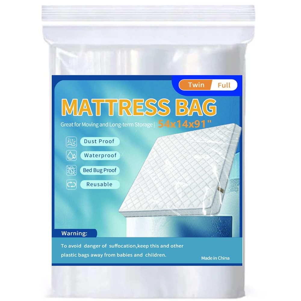 Mattress Bags for Moving Storage,Mattress Protector Cover, Twin/Full, 1-pack