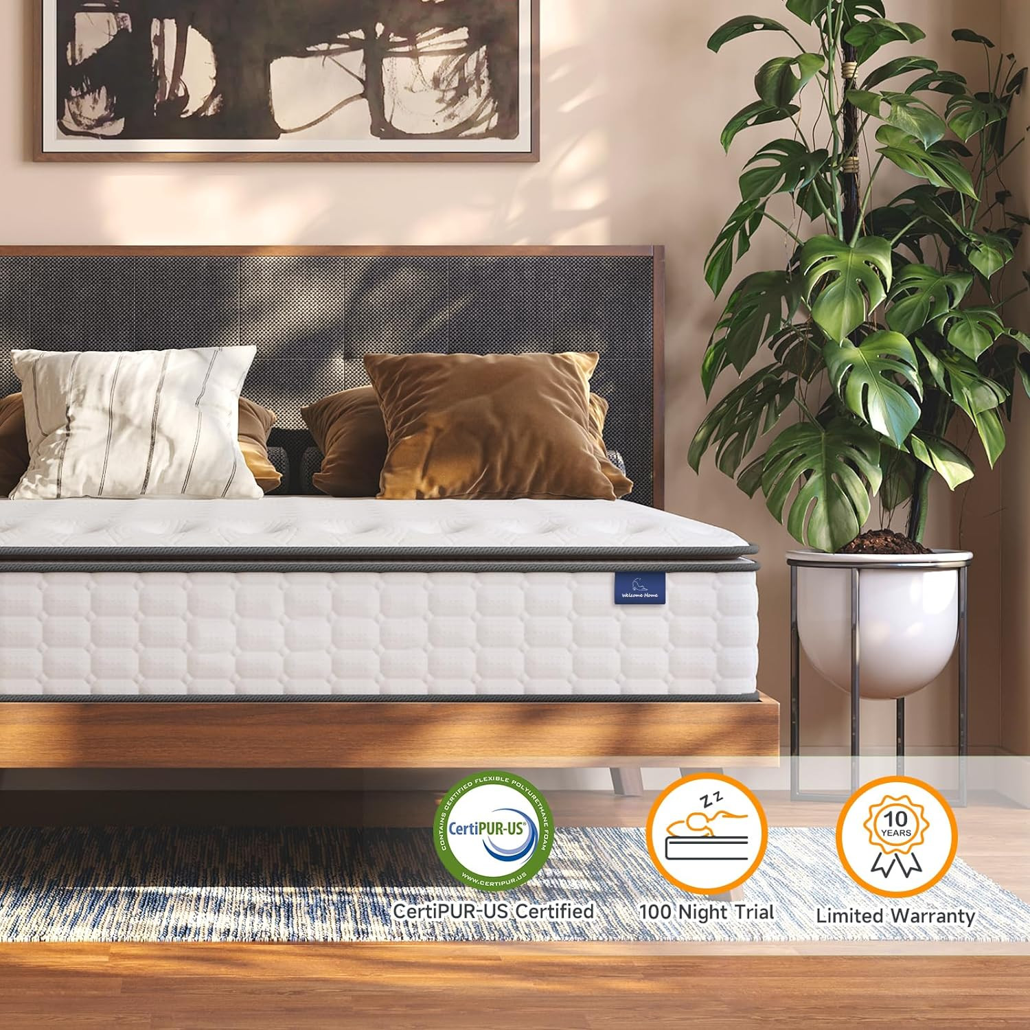 Full Size Mattress, 10 Inch Hybrid Full Mattress in a Box, Pillow Top Double Bed