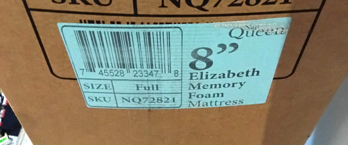Nap Queen Elizabeth 8″ Gel Memory Foam Mattress Size Full Not Queen NEW