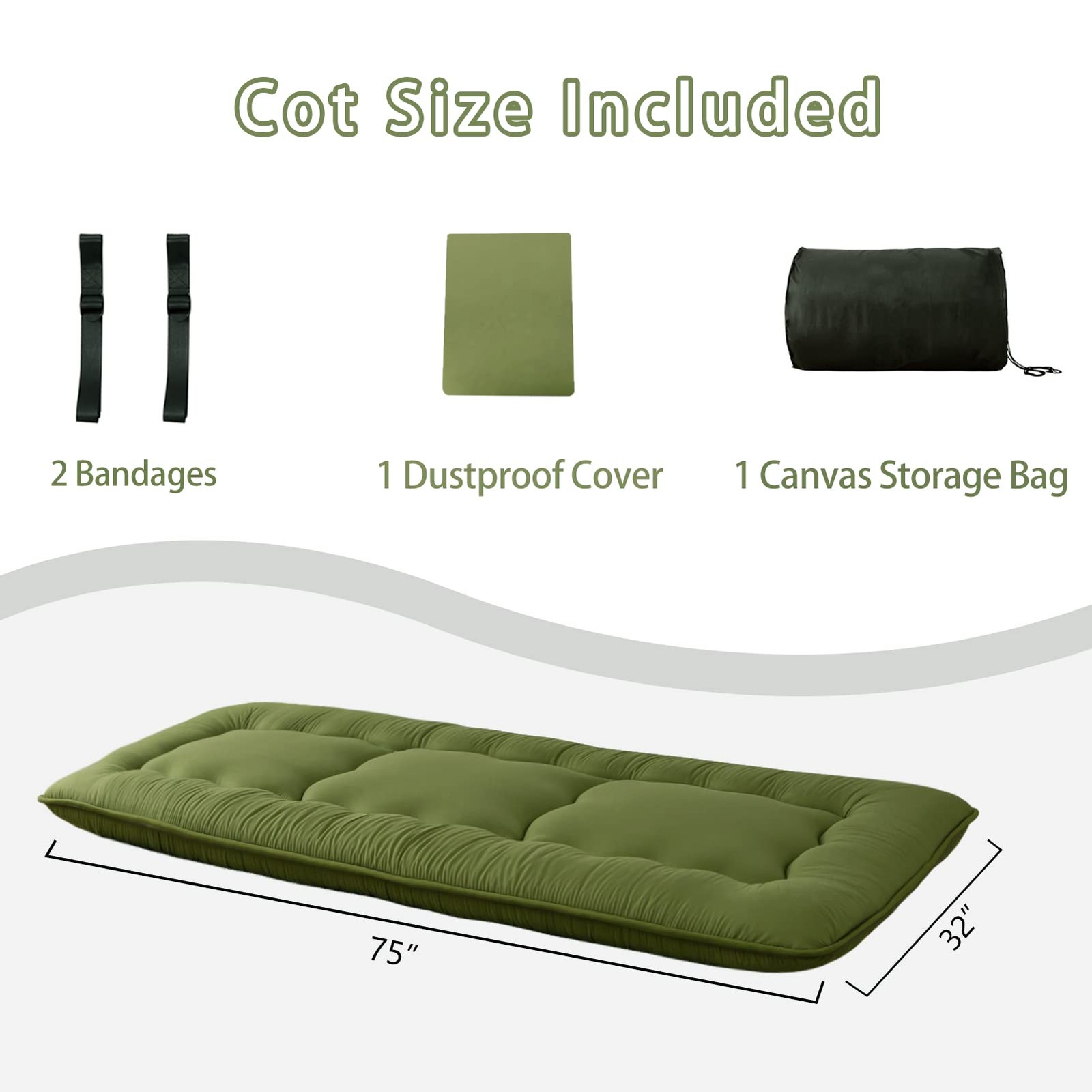 Cot Japanese Floor Futon Mattress, Single Size Tatami Mat Sleeping Pad Foldab…