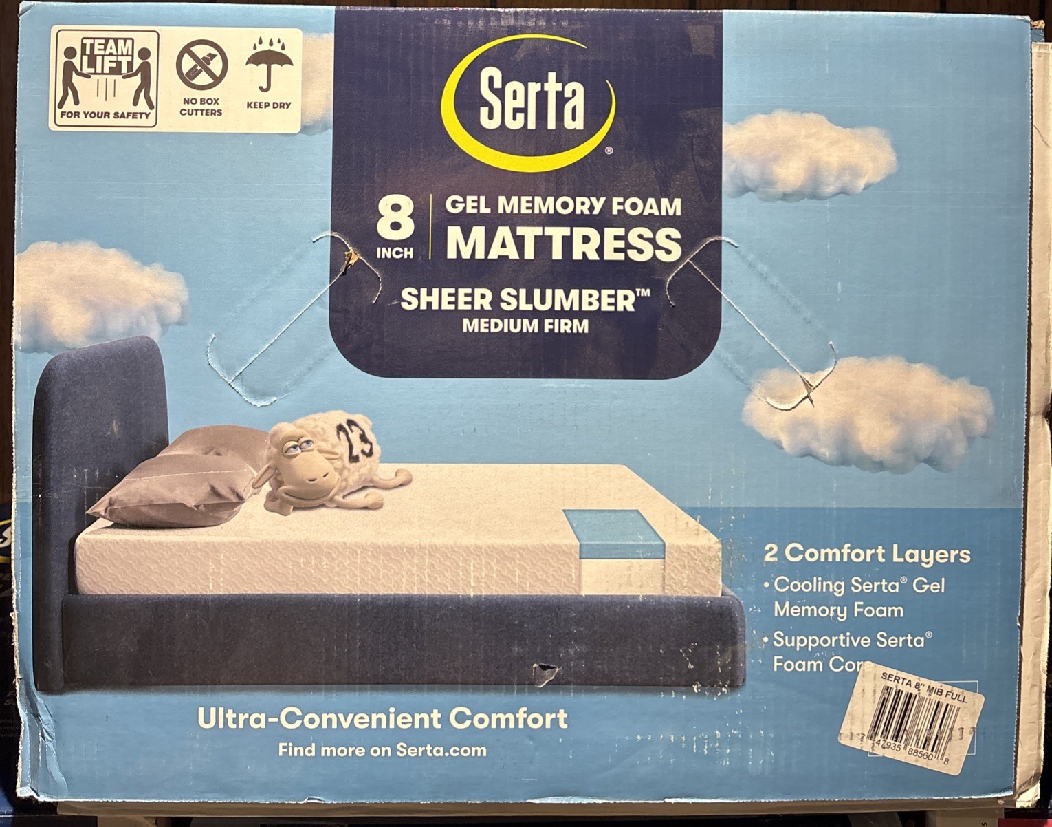 Serta Sheer Slumber 8-in Full Memory Foam Mattress in a Box