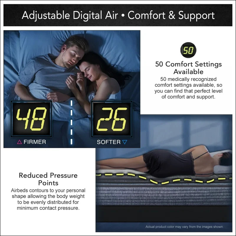 14″ Split Flex Top 50 Number Sleep Air mattress 50 settings King or Queen