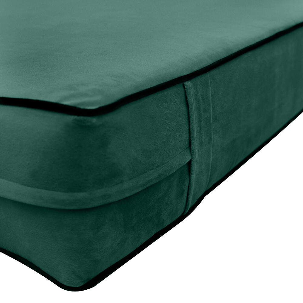 Contrast Pipe 6″ Twin 75x39x6 Velvet Indoor Daybed Mattress |COVER ONLY|-AD317