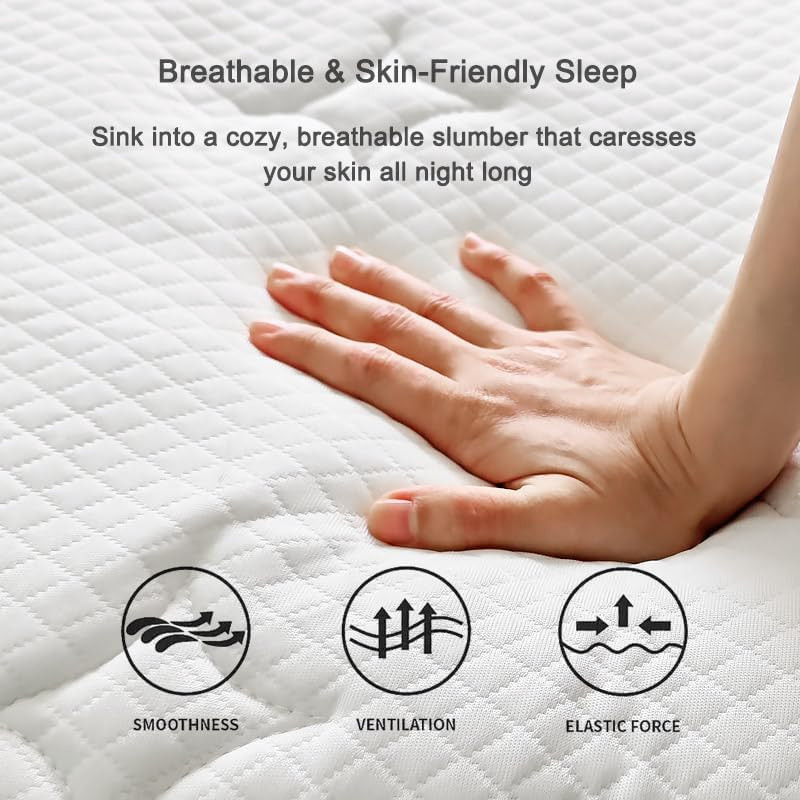 Queen Mattress in a Box 10 Inch Hybrid Pocket Coil Mattress