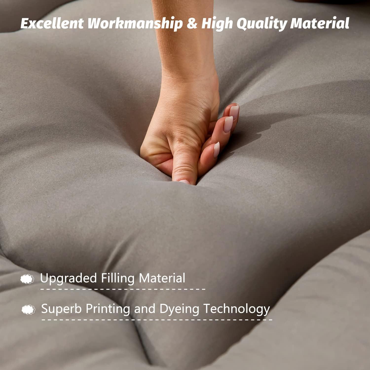 Japanese Floor Mattress Futon Mattress, Thicken Tatami Mat Sleeping Pad Foldable