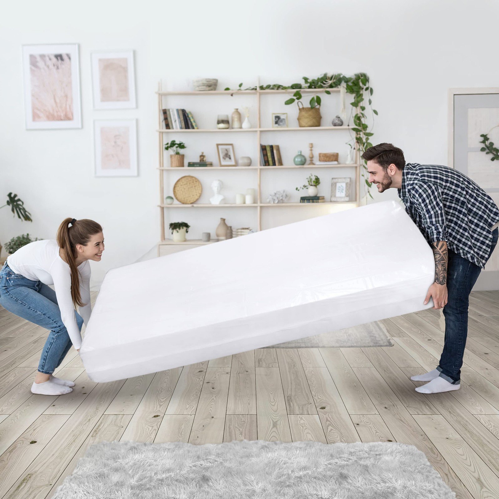 Utopia Home Queen Size Mattress Cover for Moving, 2 Mil Thick Queen, 2