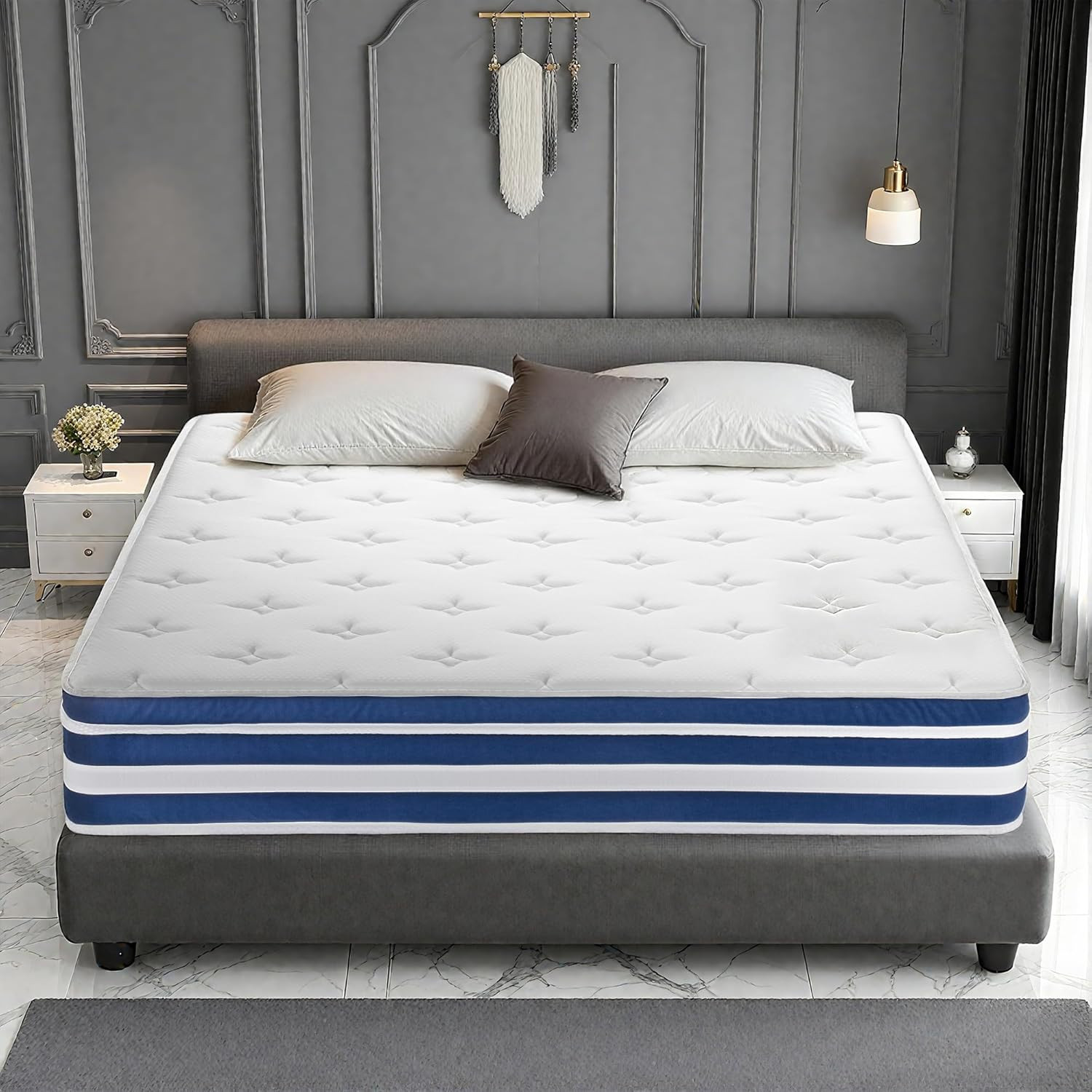 12″ Hybrid Full Mattress with Gel Foam & Pocket Springs for Comfort & Support