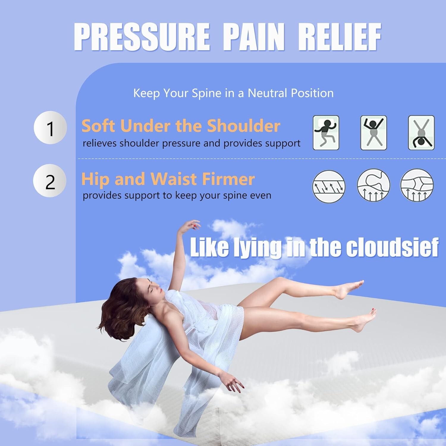 12-Inch Pressure-Relieving Gel Foam Twin Mattress – Perfect for All Sleepers