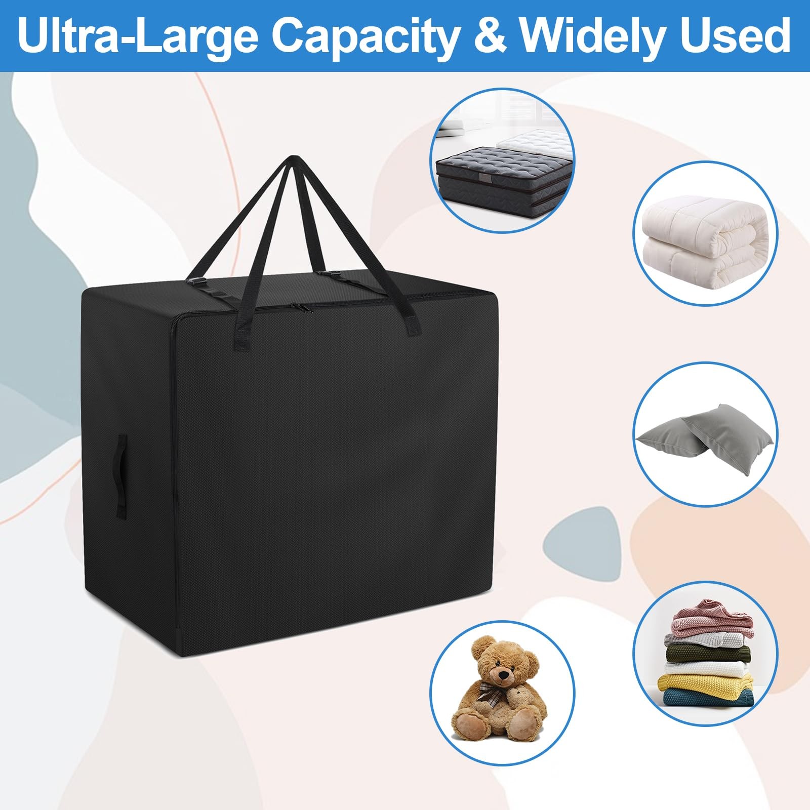 Folding Mattress Bag – 600D Oxford Cloth Heavy Duty Carry Case for Tri-Fold G…