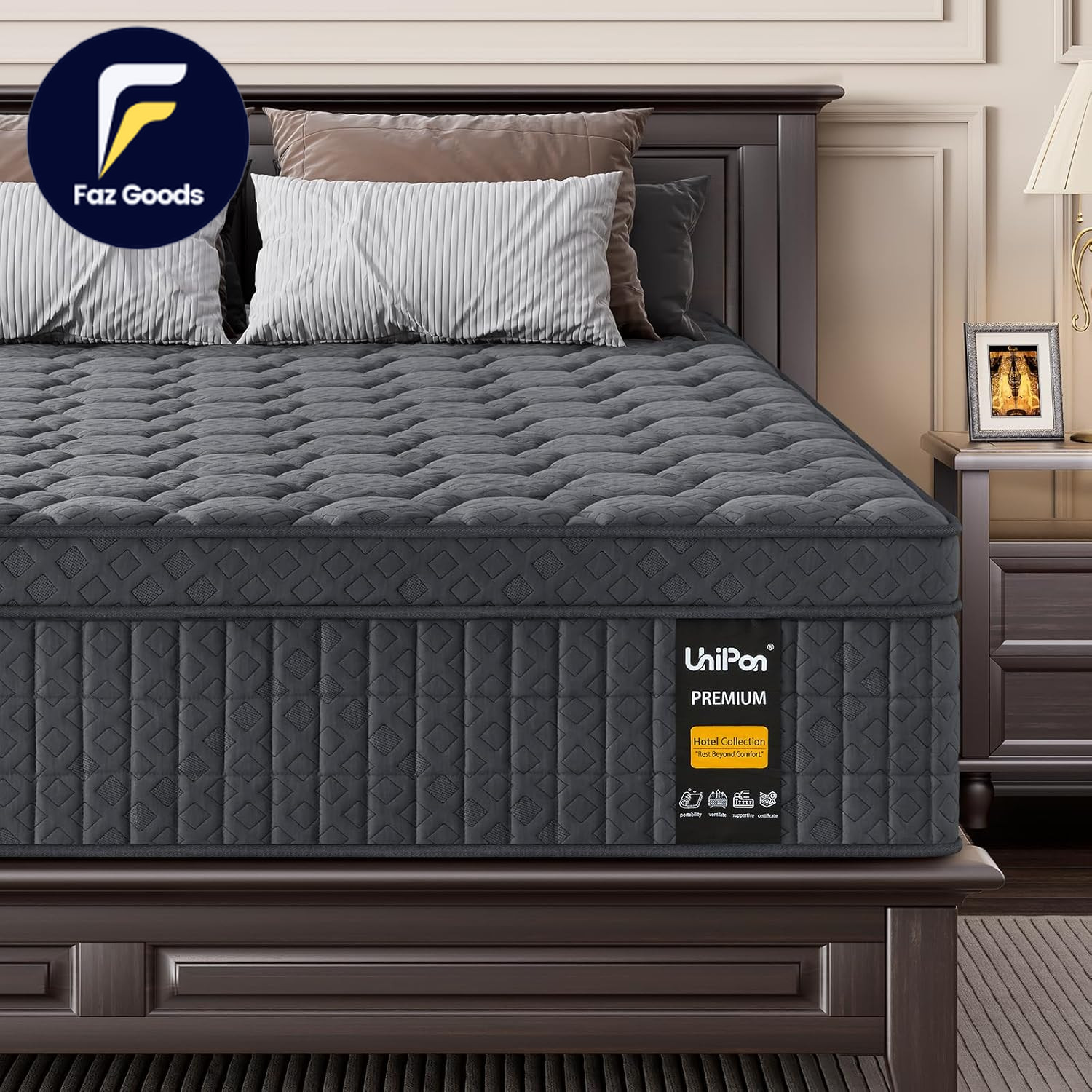 14 Inch Extra Firm Mattress Queen Hybrid Mattress with Back and Lumbar Hip Suppo
