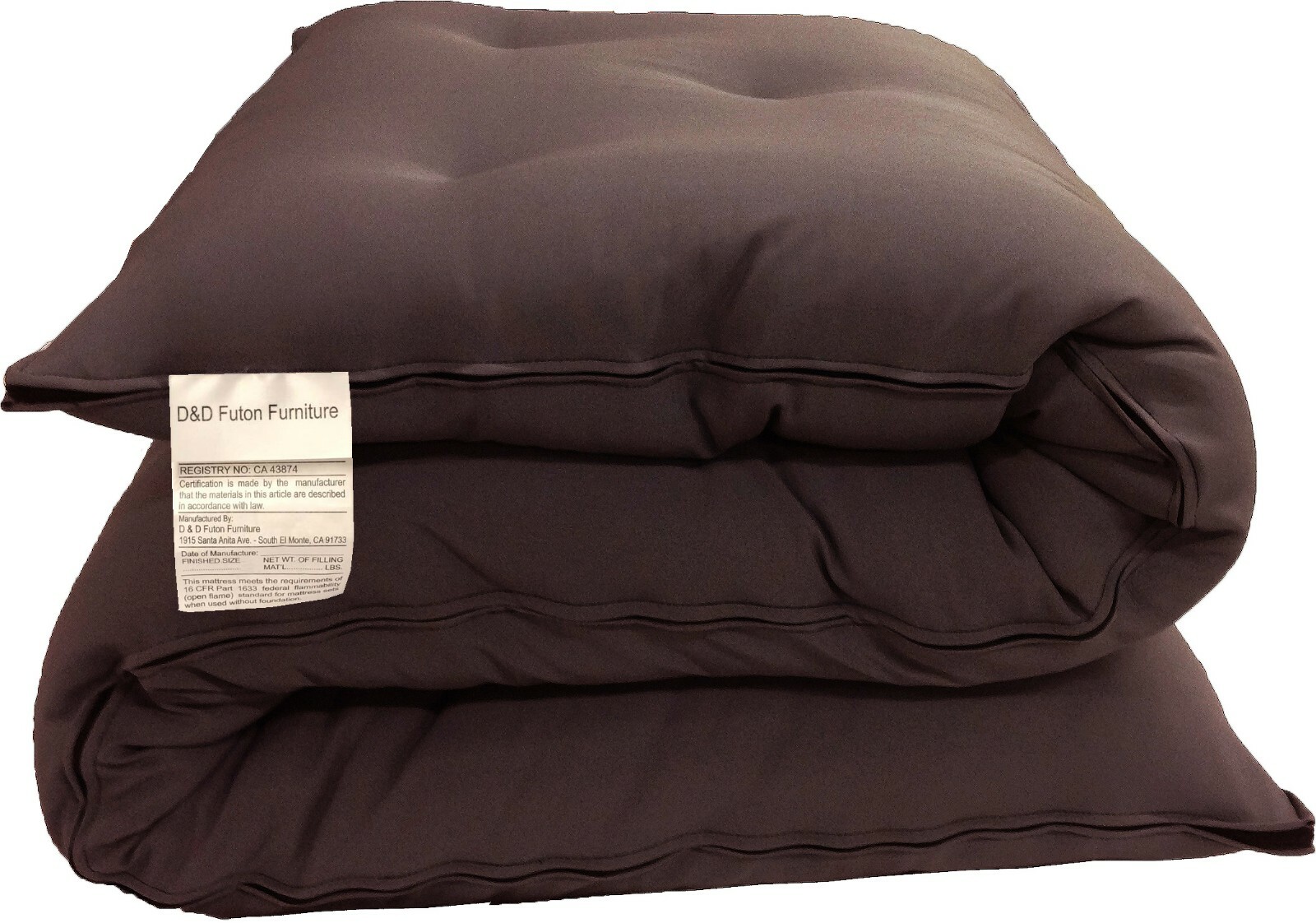 Traditional Floor Futon Mattresses, Portable cotton Pads, Mats 3x27x80 Brown