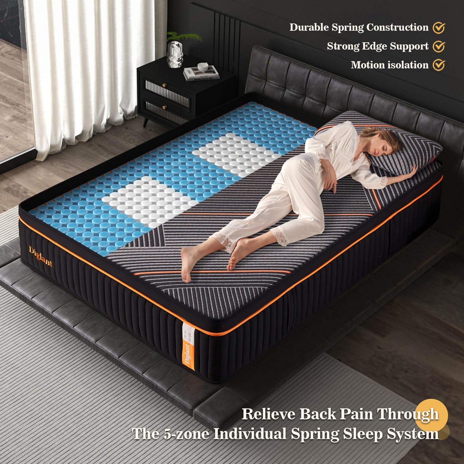 Mattress California King 14 Inch Plush Hybrid Soft Memory Foam CertiPUR-US