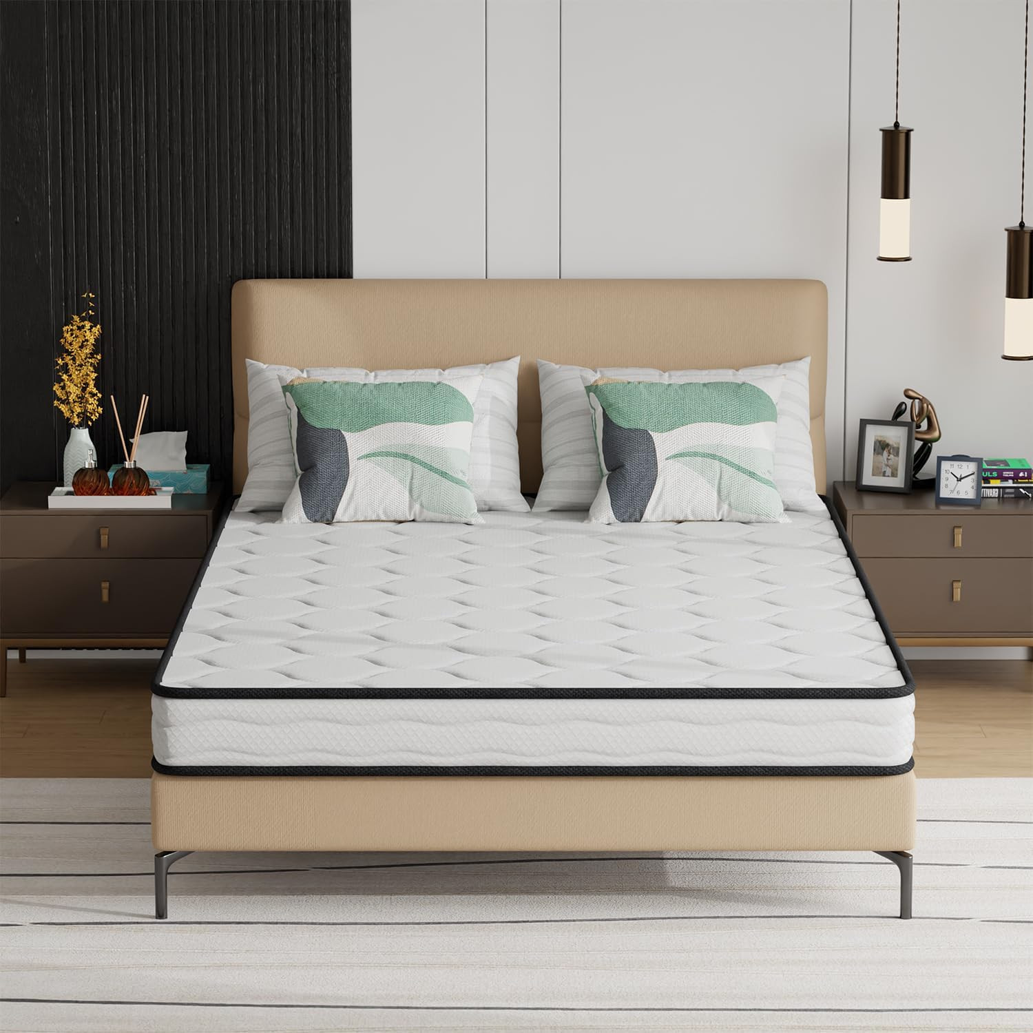 Colchon Full Size 6 Pulgadas De Muelles y Espuma Para Adultos Niños En Oferta