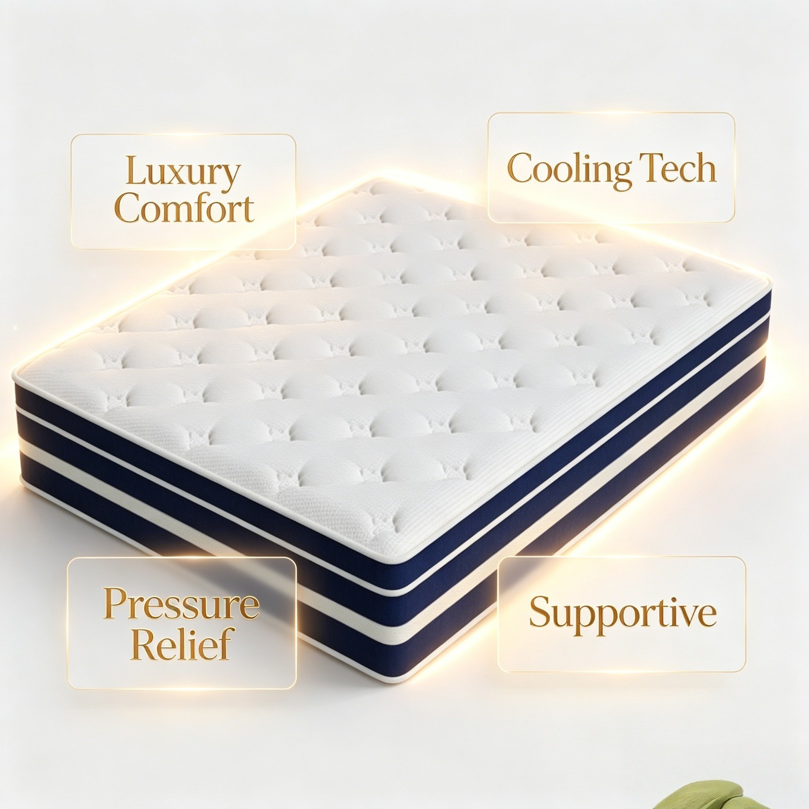 10″ 12″ 14″ Gel Memory Foam Twin Full Queen King Spring Hybrid Mattress in a Box