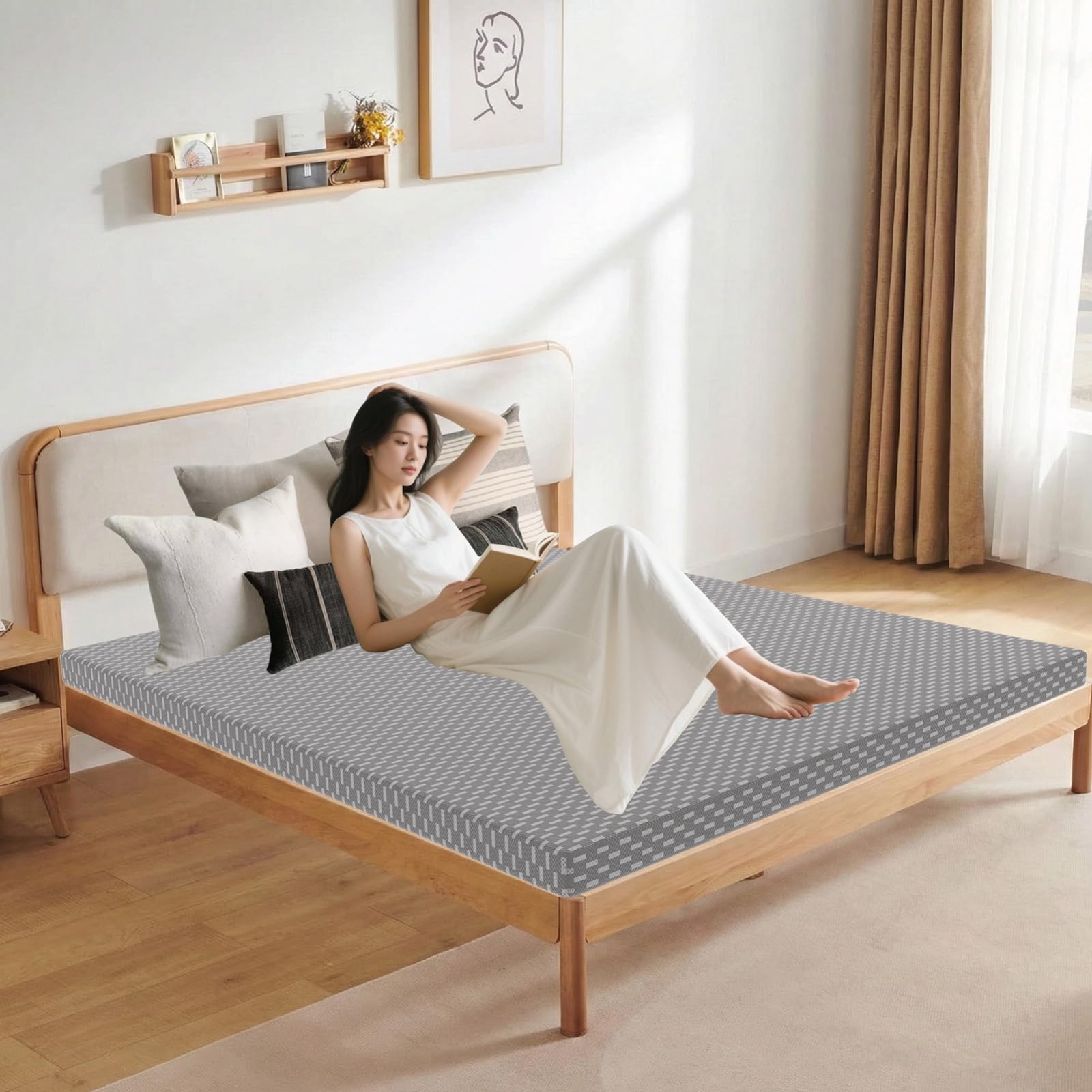 3″ Twin Memory Foam Mattress – Medium Firm, Fiberglass Free, Safe Materials, Box