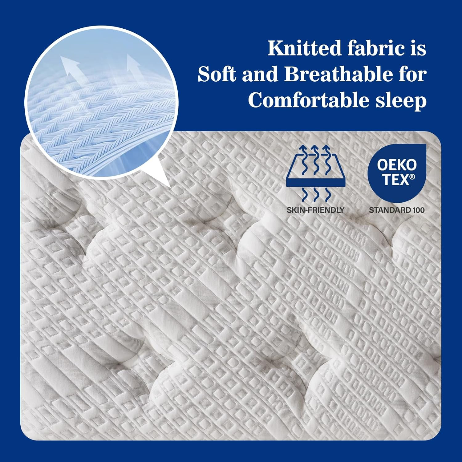 14″ Euro Top Gel Memory Foam Hybrid Queen Mattress – Medium Comfort & Support