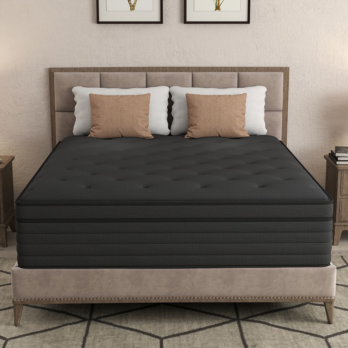 12″14″ Twin Full Queen King Size Mattress Memory Foam Hybrid Spring Bed In a Box