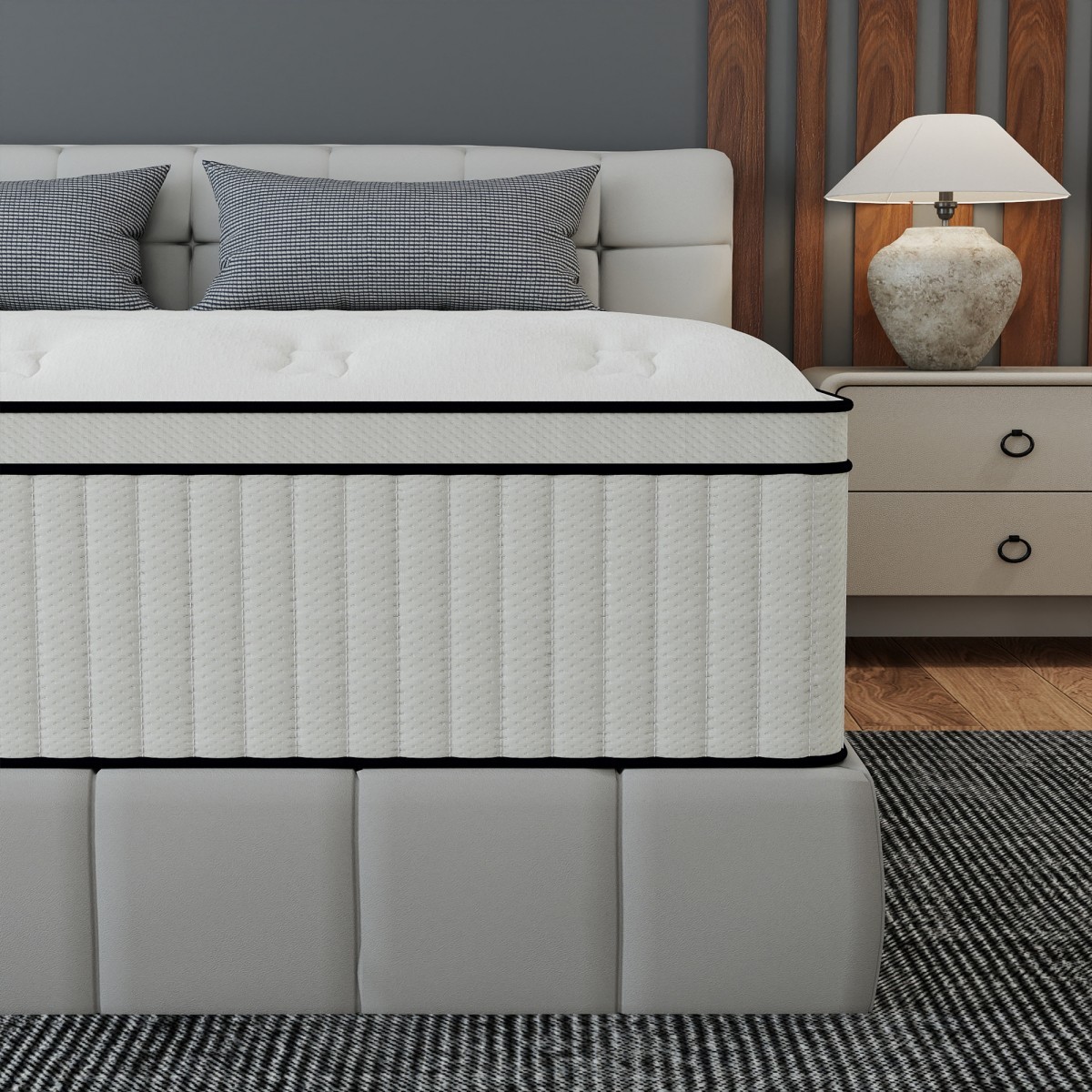 12″14″ Mattress In A Box Gel Memory Foam Hybrid Spring Twin Full Queen King Size