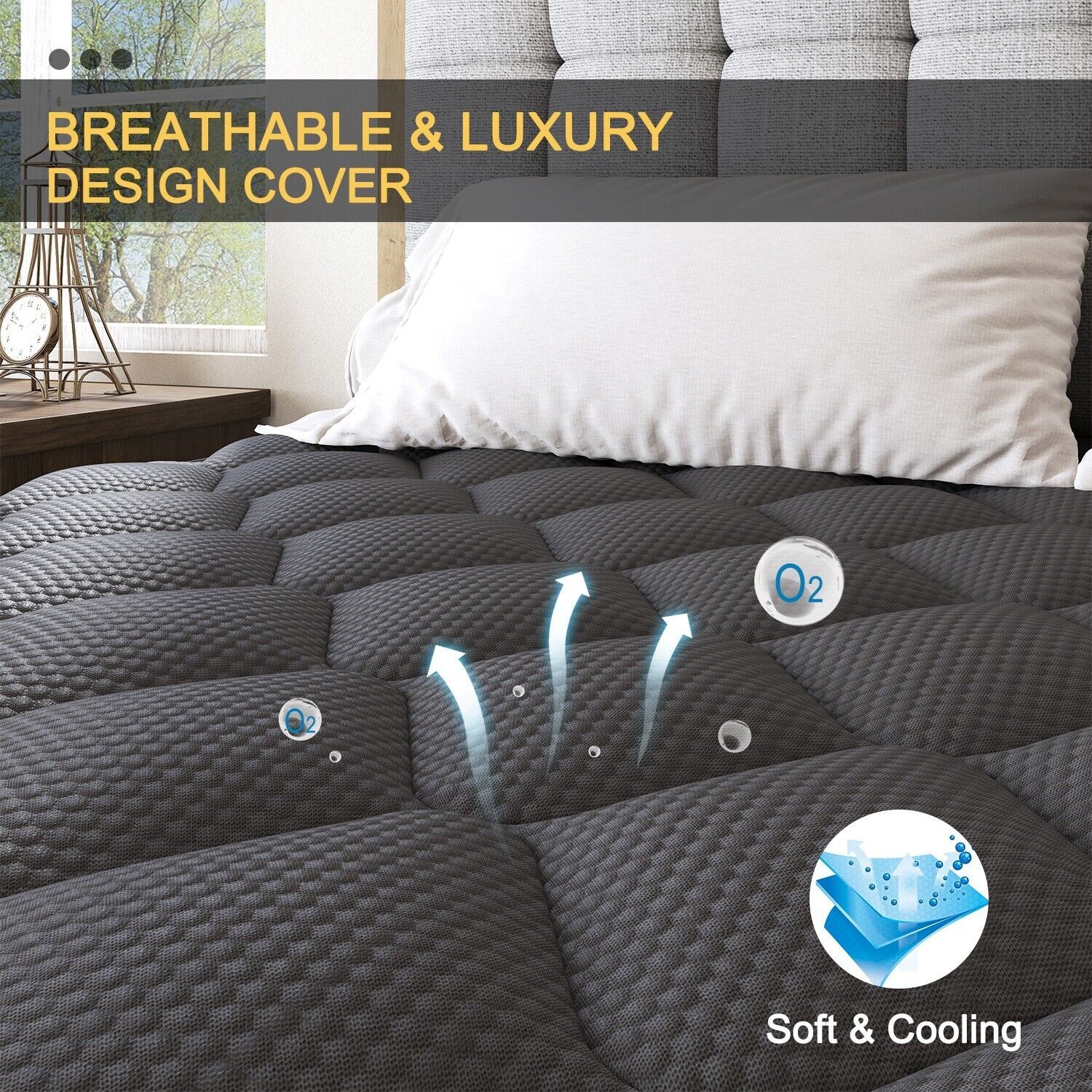 10″ 12″ 14″Gel Memory Foam Hybrid Spring Mattress Twin Full Queen King in A Box