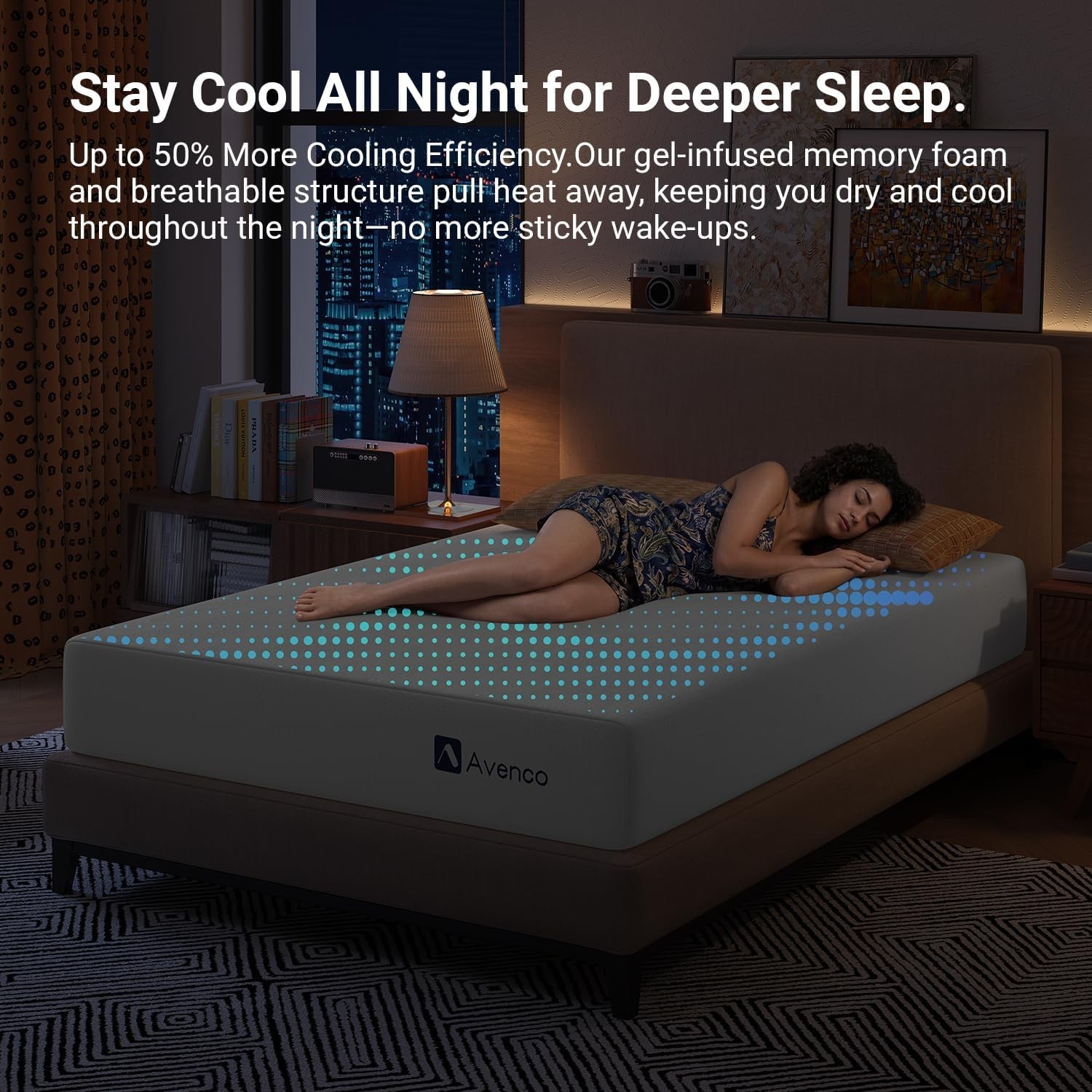 Twin XL Gel Memory Foam Mattress Cooling Bed Open Cell Support Sleep