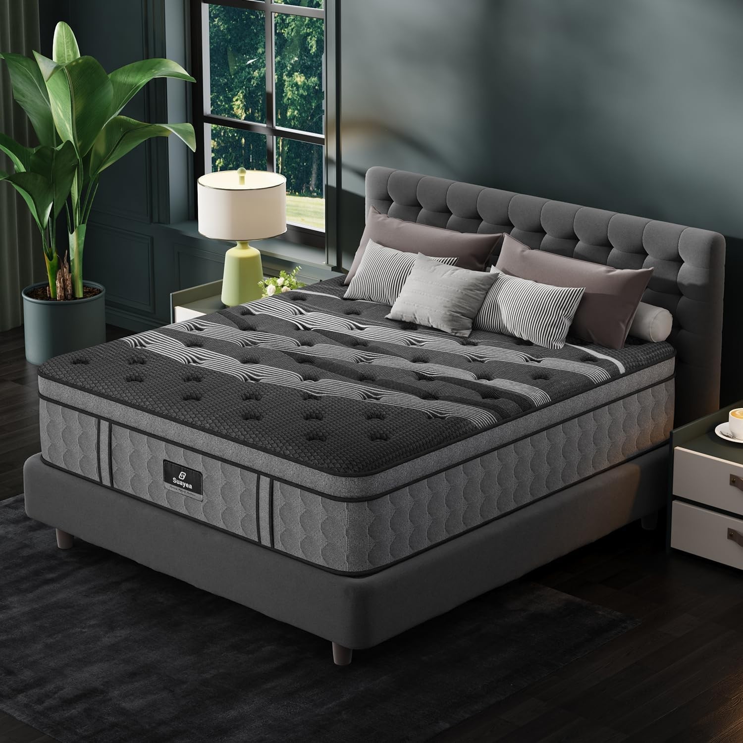 King Size Mattress (High-End Upgraded) Hotel-Level Luxury 16 Inch Hybrid King Ma