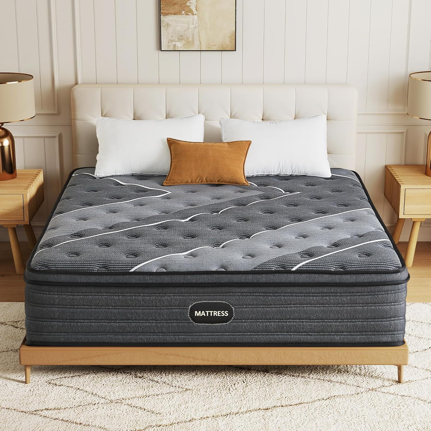 12 Inch Full Size Hybrid Mattress in a Box, Memory Foam Mattress with Pocket Spr