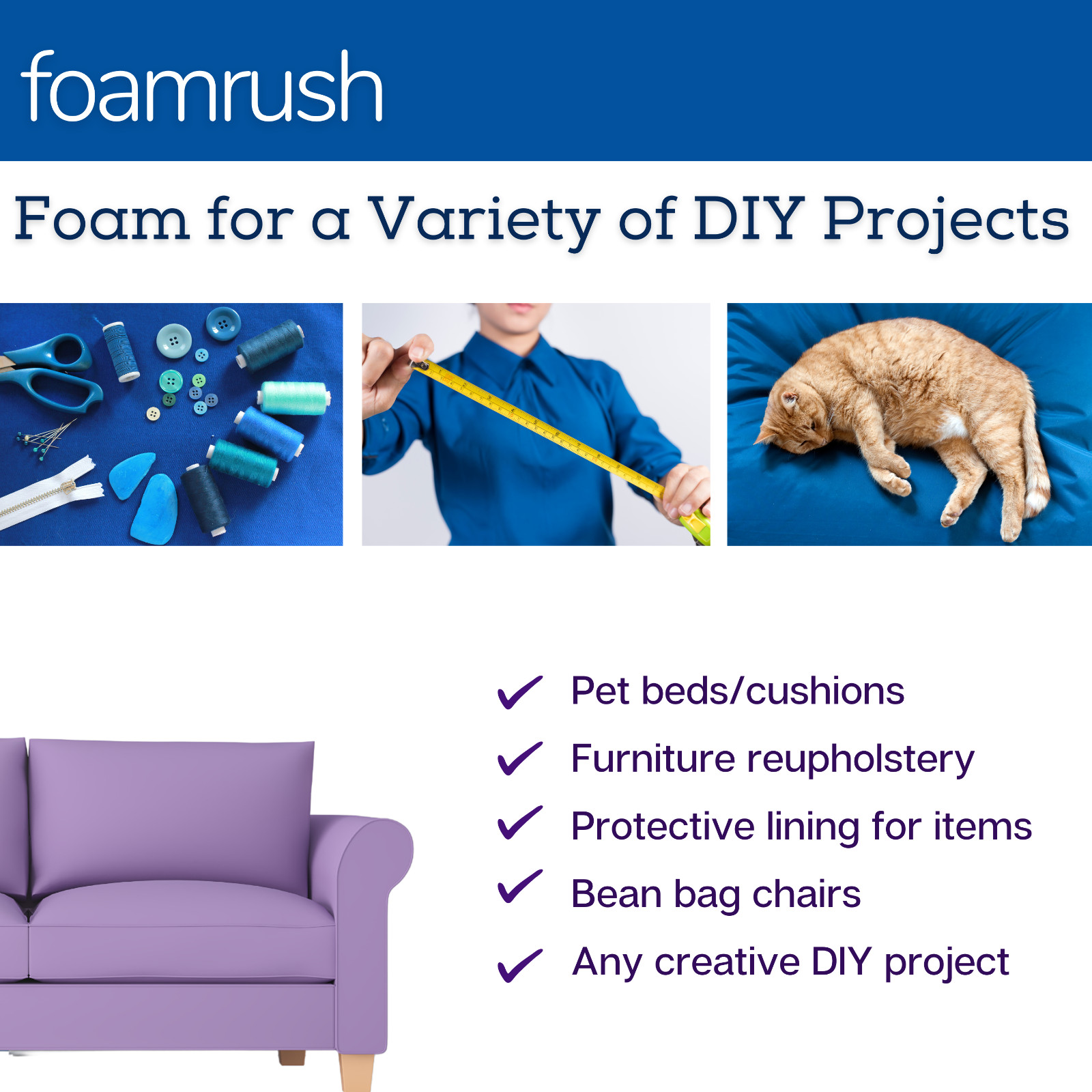 FoamRush Bunk( 30″ x 80″) High Density Foam Mattress Replacement Medium Firm USA