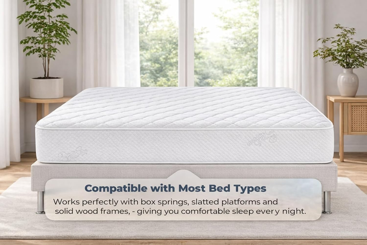 Organic Cotton – 10 Inch – Perfect Sleep – Comfort Plush Euro Pillow Top