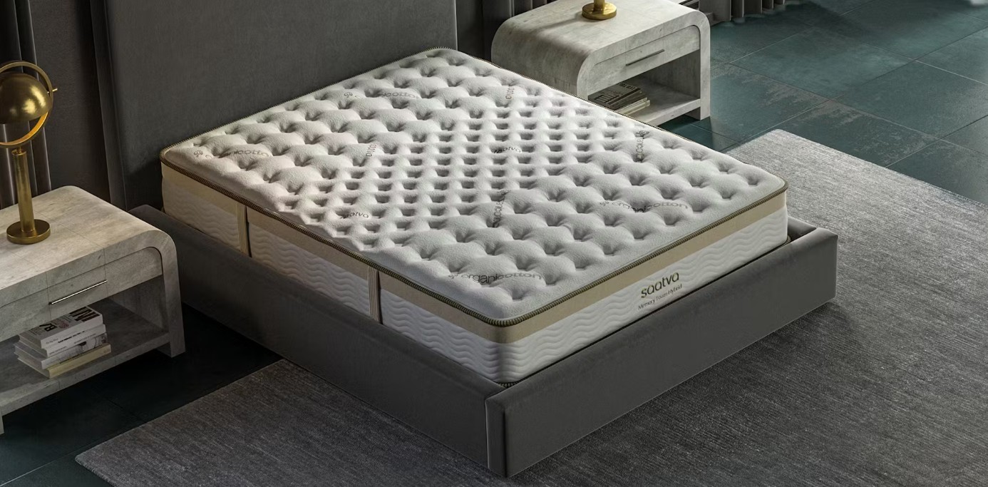Saatva Memory Foam Hybrid Organic Cotton USA Made Mattress