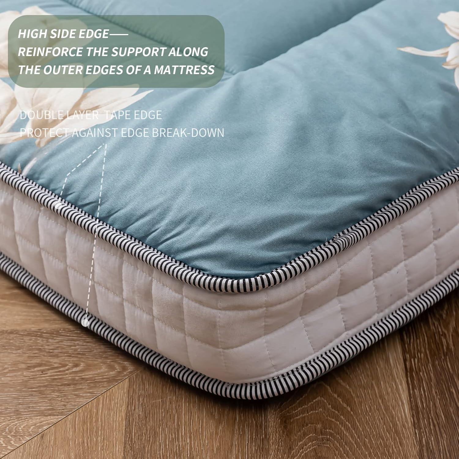 Printed Futon Mattress, Japanese Floor Mattress Quilted Mattress