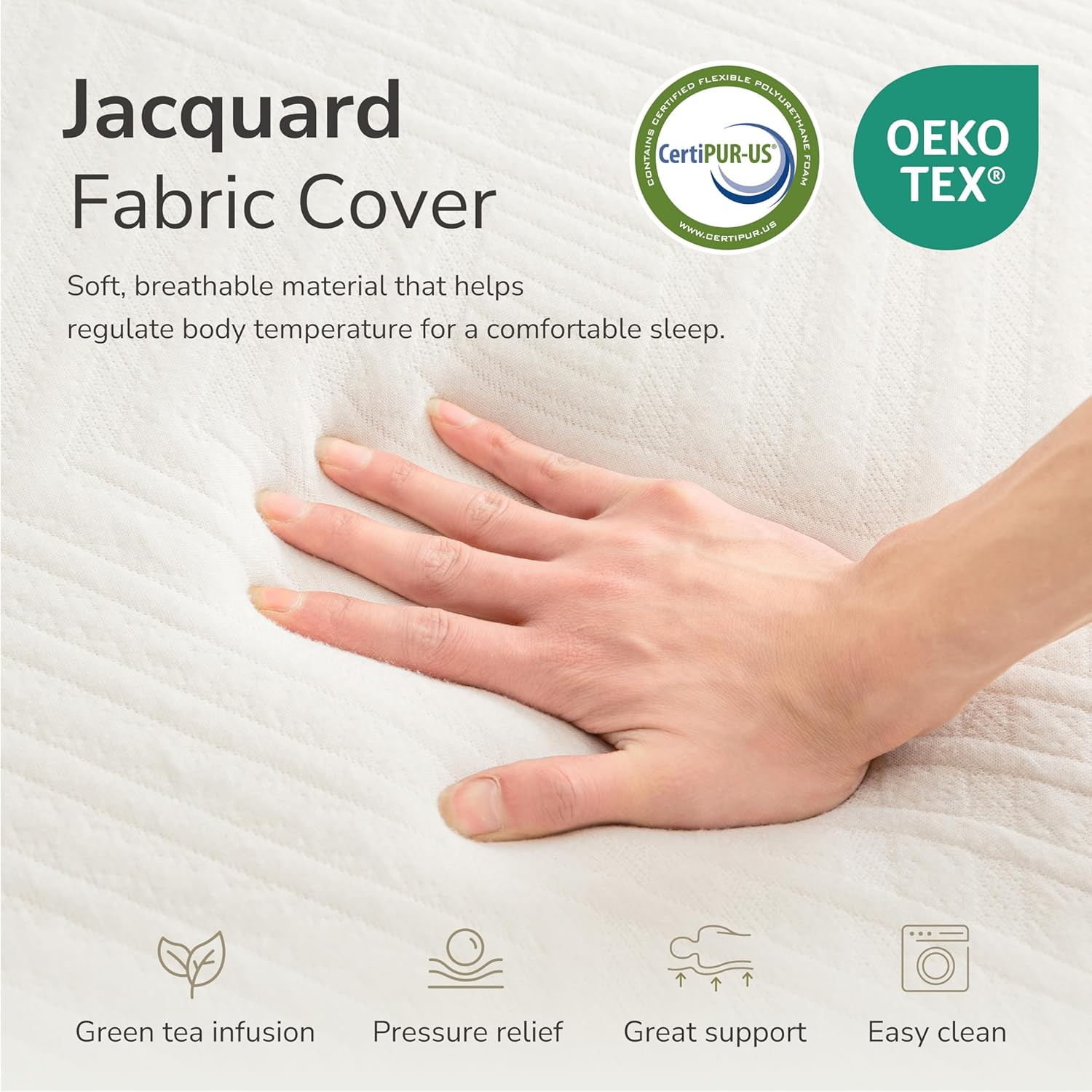 Twin Mattress 5 Inch Memory Foam Medium Firm Gel Cooling Bed in Box Kids