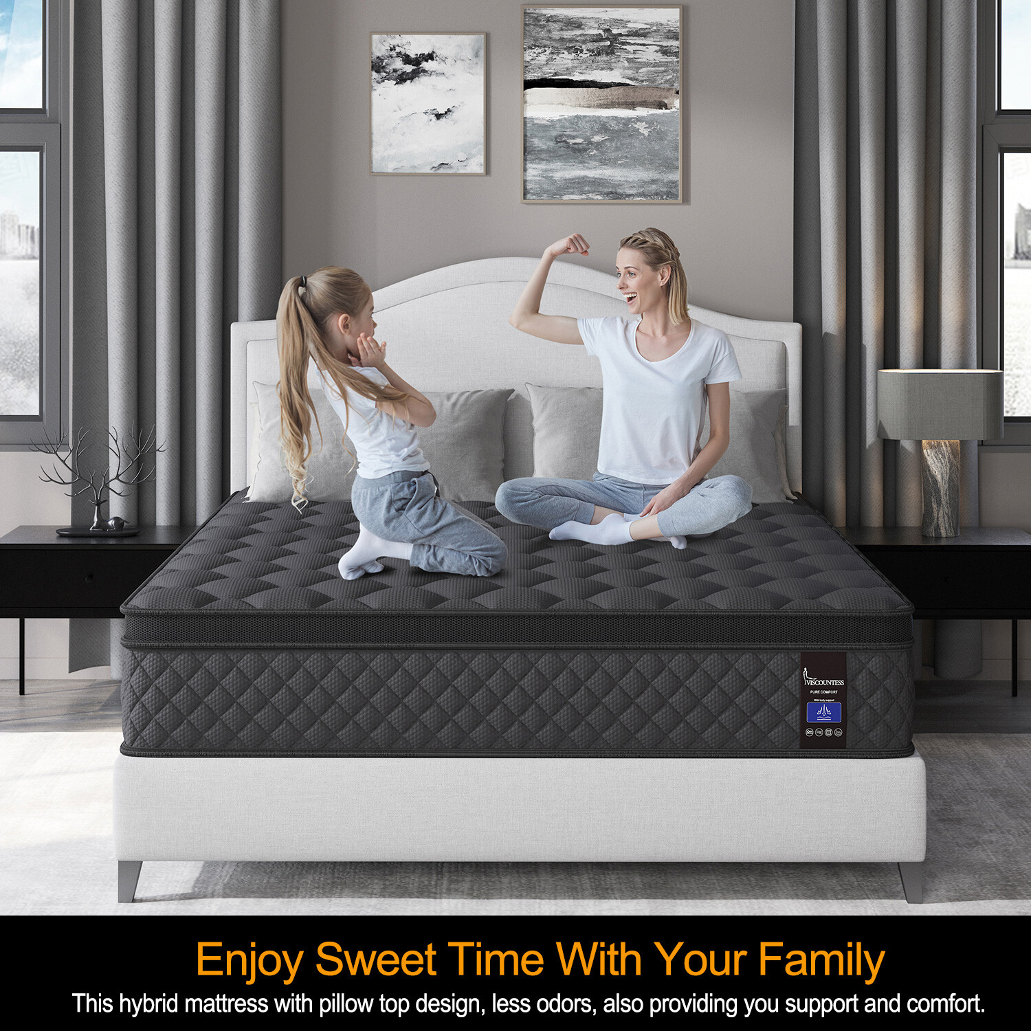 12″ Gel Memory Foam Hybrid Pocket Spring Mattress Twin Full Queen King in A Box