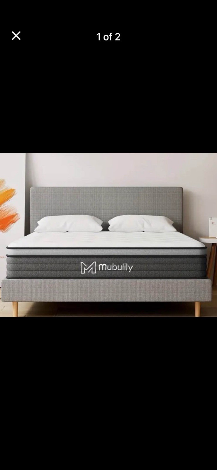 Mubulily Comfortable Gray White Rectangle Mattress for Adult Bedroom