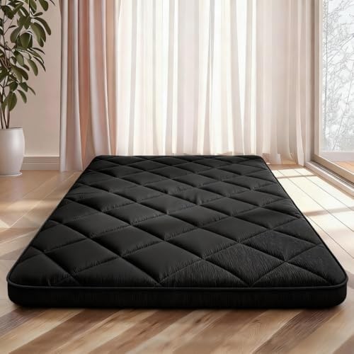 Japanese Futon Floor Mattress Size 60″×80″, 3.9″ Thicken 5-Layer Japanese Queen