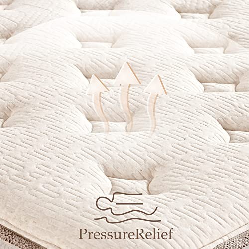 KESCAS 8 INCH MEMORY FOAM HYBRID TWIN MATTRESS, KNITTED FABRIC COVER, WHITE