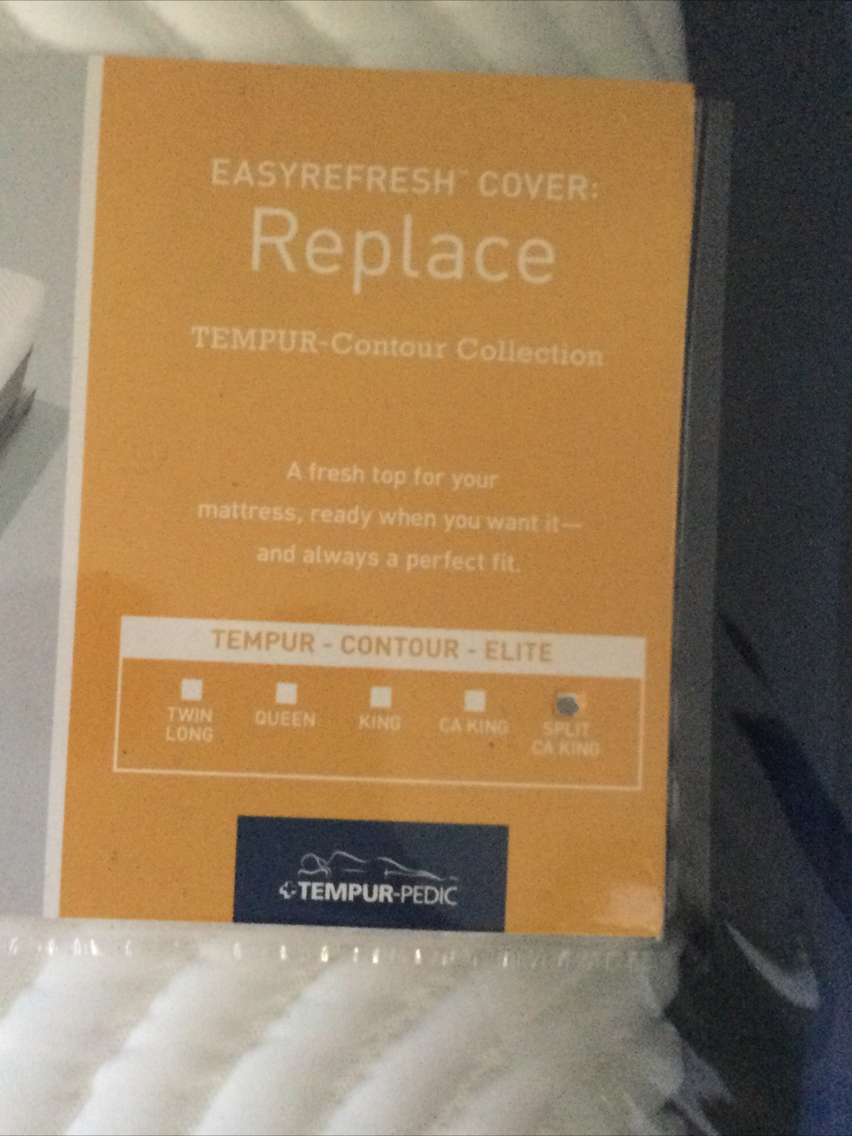 Tempur-Pedic Easy Refresh Replacement Cover Panel Contour ELITE CK Split New
